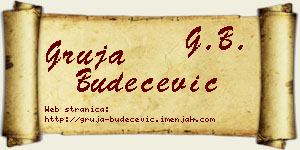 Gruja Budečević vizit kartica